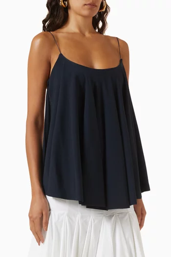 Le Haut Voile Flared Tank Top in Viscose Jersey