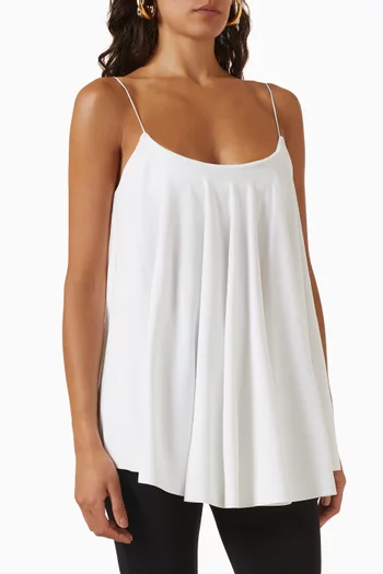 Le Haut Voile Flared Tank Top in Viscose Jersey