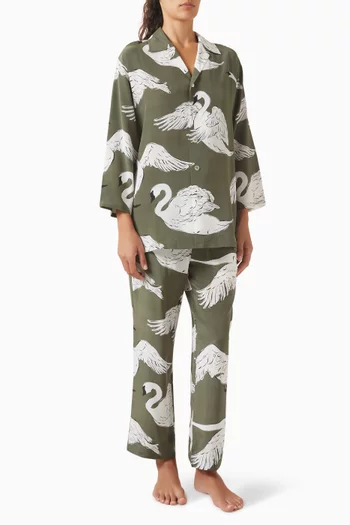 Casablanca Pyjama Set in Silk Crepe de Chine