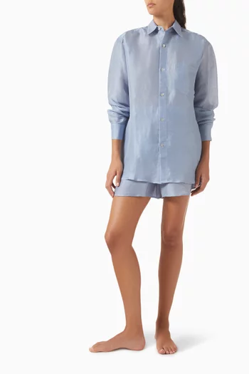 Kick Pyjama Set in Linen-Silk