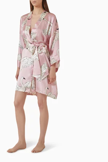 Mimi Selene Swan Robe in Silk