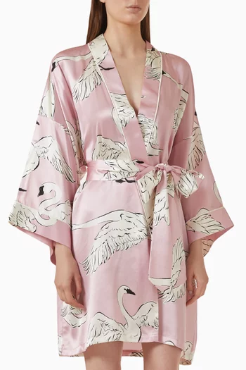 Mimi Selene Swan Robe in Silk