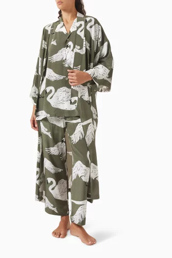 Amaya Riba Robe in Silk Satin