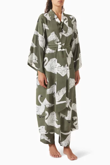 Amaya Riba Robe in Silk Satin