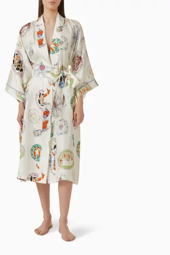 Sabine Córdoba Seafood Robe in Silk