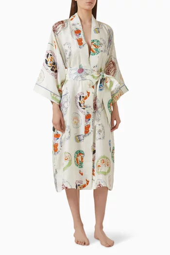 Sabine Córdoba Seafood Robe in Silk