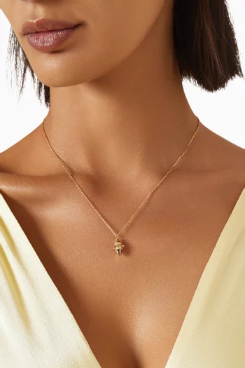 Hab El Hayl Diamond Pendant Necklace in 18kt Yellow Gold