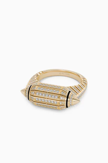 Al Merriyah Diamond Ring in 18kt Yellow Gold