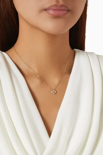 Barq Marquise Diamond Circle Necklace in 18kt Gold