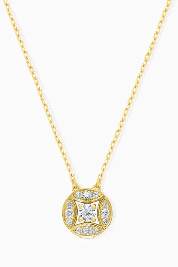 Barq Marquise Diamond Circle Necklace in 18kt Gold