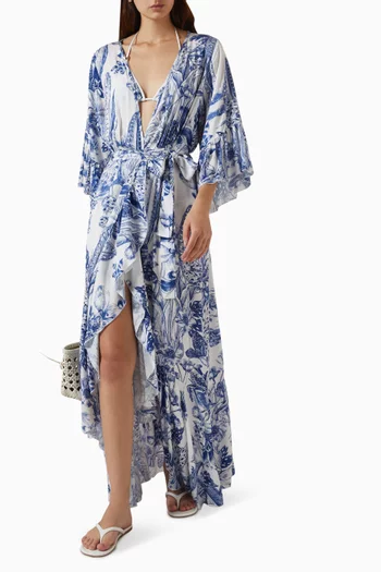 Manon Belted Kaftan in Viscose