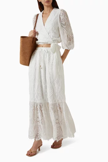 Zia Lace Skirt in Cotton Blend