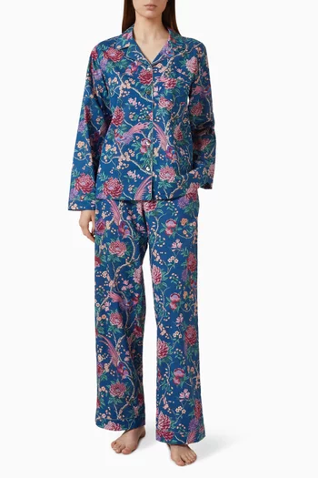Elysian Paradise Long Relaxed Pyjama Set in Tana Lawn™ Cotton