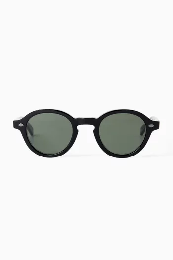 Flipper Round Sunglasses in Acetate