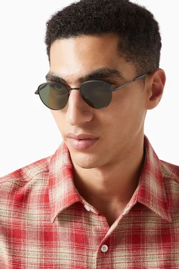 Wells J Sunglasses in Titanium