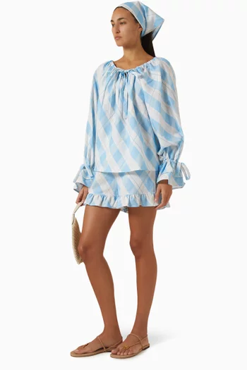 Cha-Cha Lounge Blouse in Linen-blend