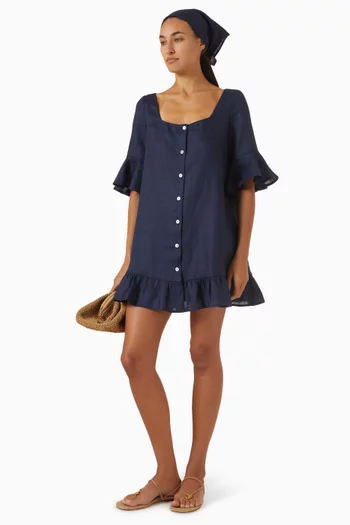 Marseille Mini Dress in Linen