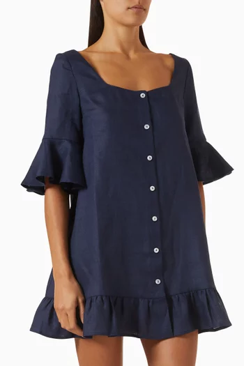 Marseille Mini Dress in Linen