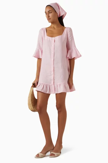 Marseille Mini Dress in Linen