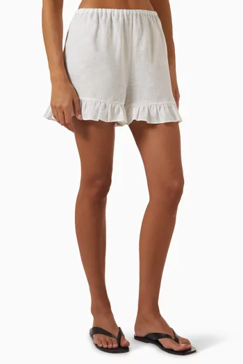 Puff Lounge Shorts in Linen