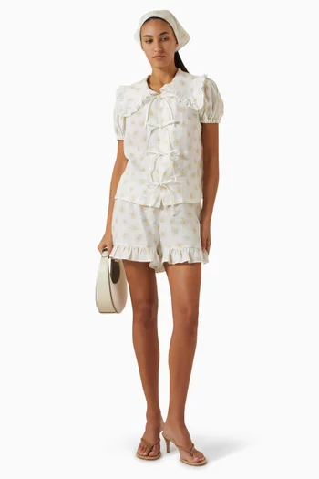 Puff Lounge Shorts in Linen