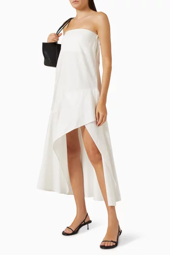 Oxford Asymmetric Dress in Organic Cotton