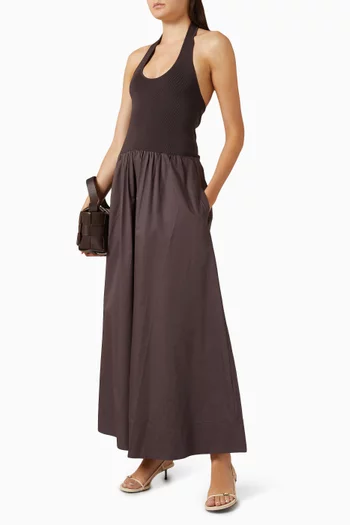 Gathered Halterneck Dress