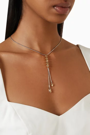 Logo Cube Cord Necklace