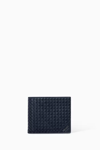 Woven Wallet in Leather