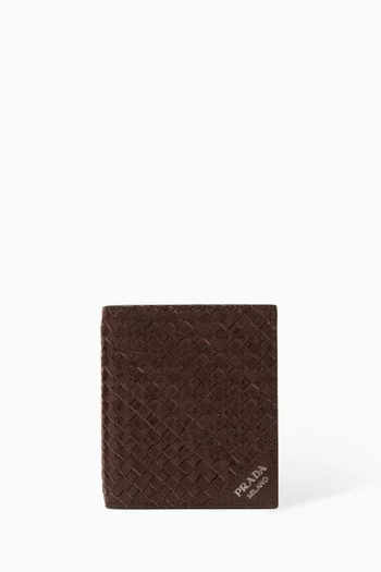 Bi-fold Wallet in Woven Leather