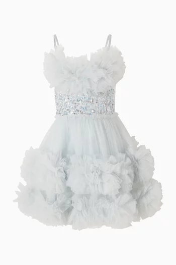 Junior Girl Coastal Glow Tutu Dress in Tulle