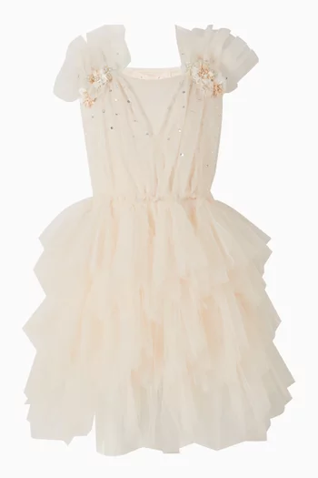 Junior Girl Etching Tutu Dress in Tulle