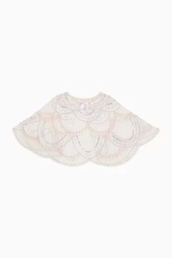 Blushing Horizon Cape in Tulle