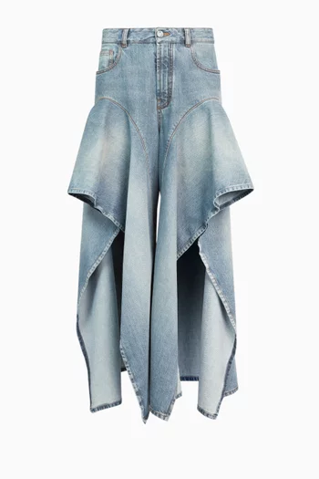 Ruffle Jeans in Denim