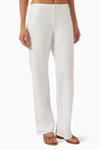 Gale Mid-rise Pants in Linen
