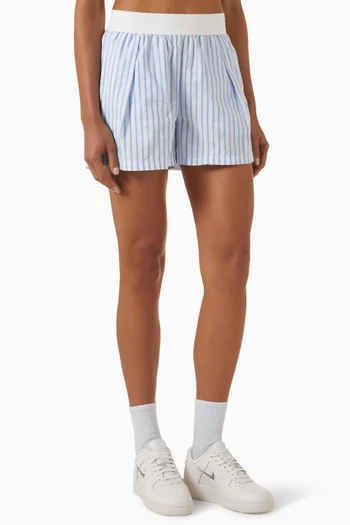 Sportswear Stripe Shorts in Cotton-poplin