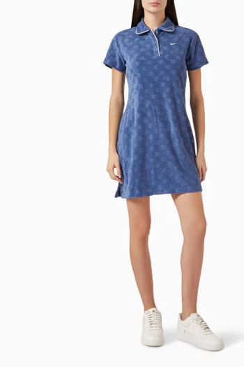 Sportswear Polo Dress in Chill Terry