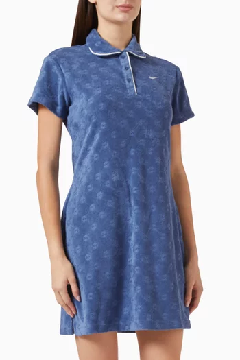 Sportswear Polo Dress in Chill Terry