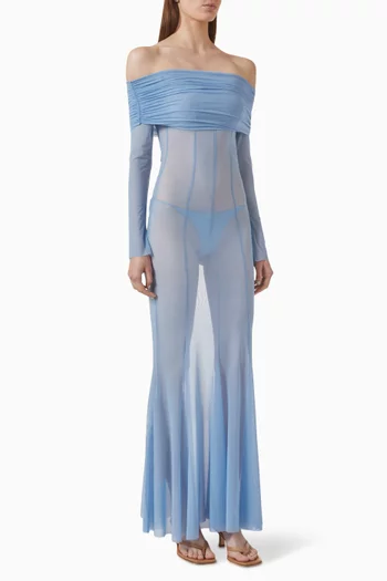 Paloma Off-shoulder Dress in Mesh