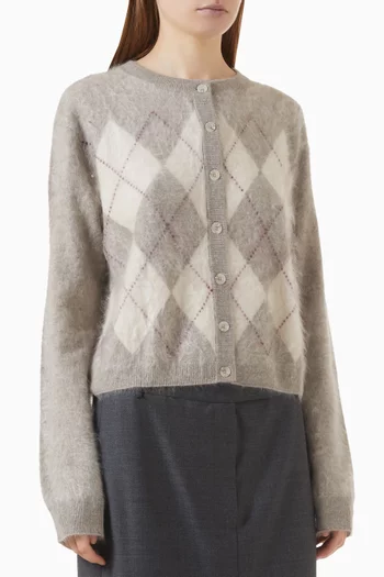Argyle Cardigan in Cashmere
