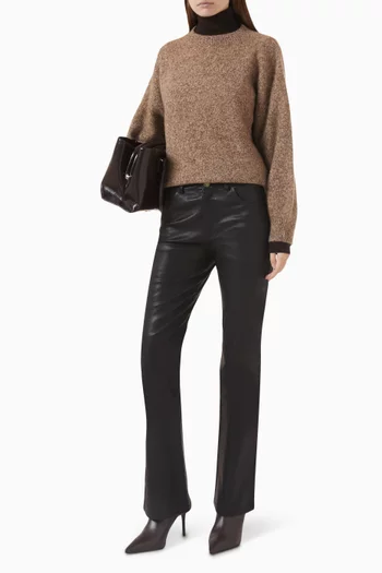 Marled Crewneck Sweater in Cashmere & Silk