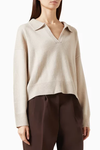 Relaxed Fit Polo Shirt in Cashmere