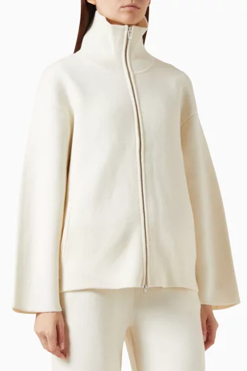 Double-knit Cardigan in Wool & Cashmere