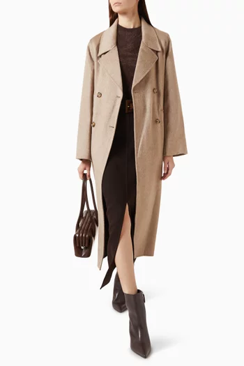 Double-breasted Coat in Wool-blend