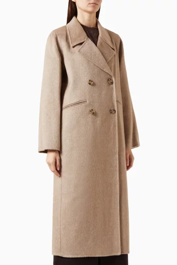 Double-breasted Coat in Wool-blend