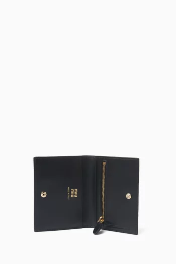 Cardholder in Leopard-print Pony Hair & Leather