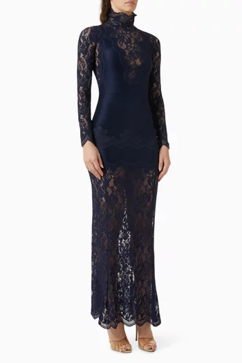 Lace Maxi Dress in Jersey