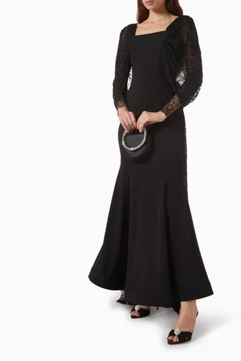 Embellished Drape Maxi Dress