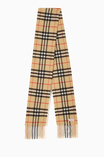 Check Scarf in Cashmere
