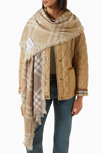 Fringe Scarf in Wool Blend